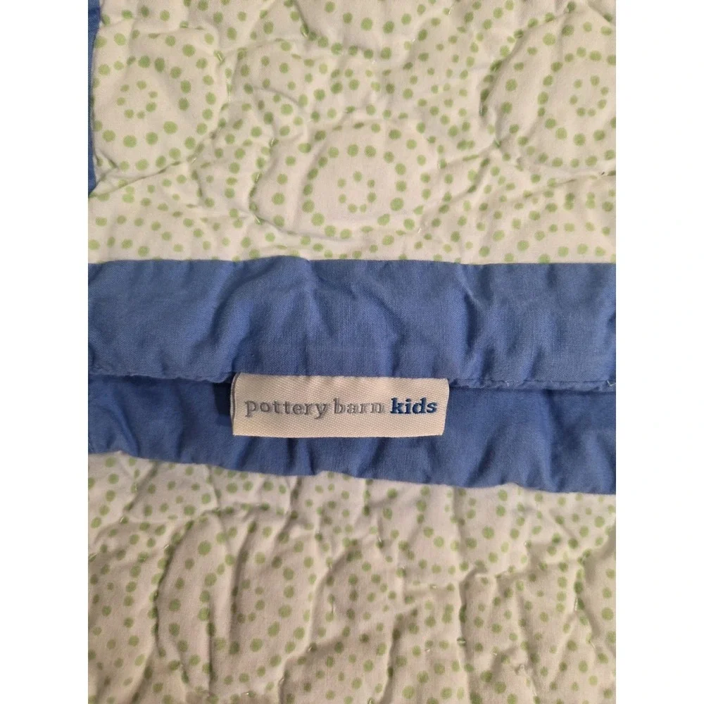 Pottery Barn Kids 2008 Baby Quilt  Blanket And Sham Circus Stacked Animals Theme